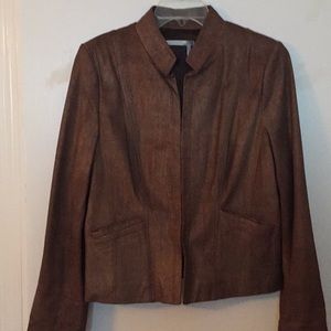 SOLD: Leather jacket/blazer, bronze